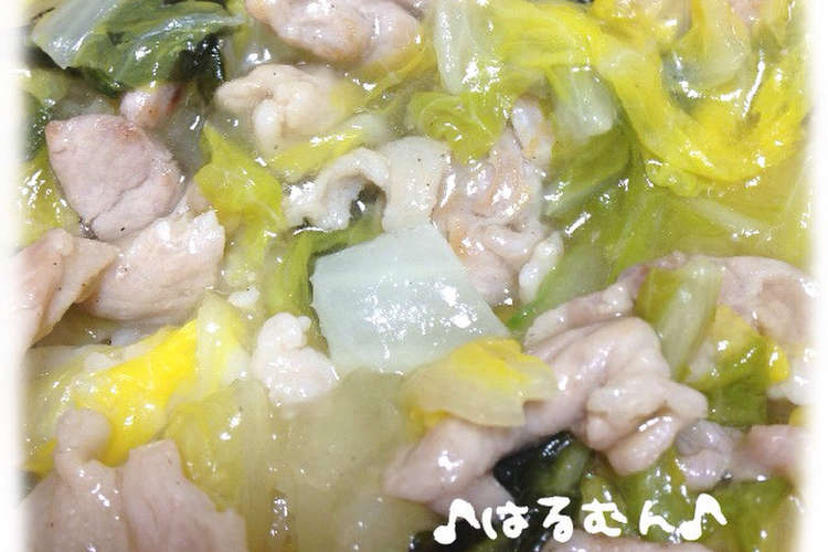 白菜と豚コマの簡単中華丼 レシピ 作り方 By 新米主婦 はるむん クックパッド