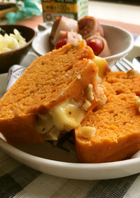 胡桃＆チーズ入り♬オレンジ色の朝食パン