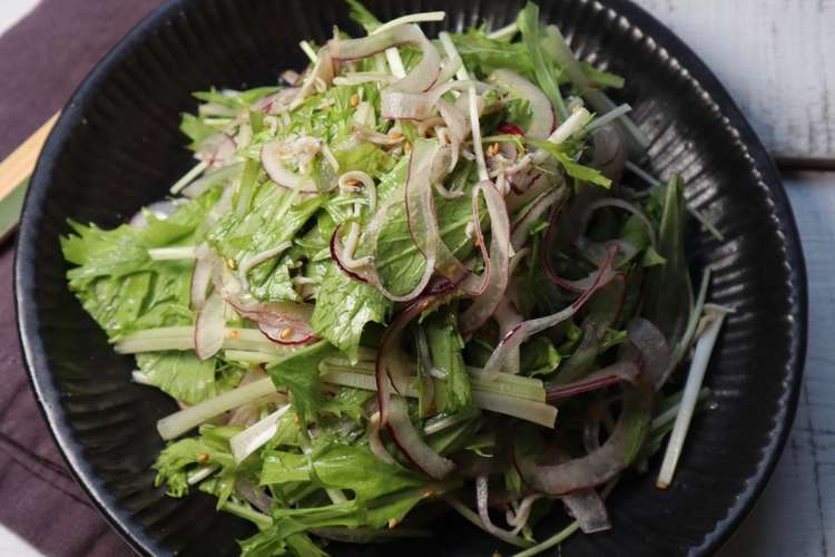 水菜としらすのポン酢サラダ レシピ 作り方 By Sachi5 クックパッド 簡単おいしいみんなのレシピが364万品