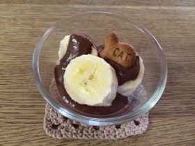 豆腐チョコで作る小さなバナナパフェ♪の画像