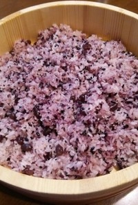炊飯器･簡単！紫米でおこわ♪小豆甘納豆