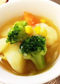 我が家の野菜たっぷりコンソメスープ☆