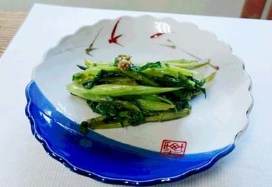 春の山菜：ふきのとうの茎炒めの写真