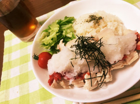 むね肉でさっぱりランチ