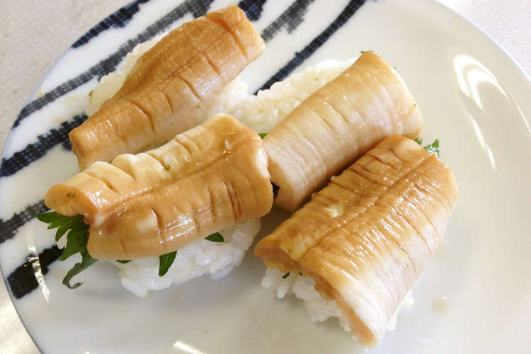 白ミル貝の寿司 ゆず酢醤油 レシピ 作り方 By 明石浦漁業協同組合 クックパッド