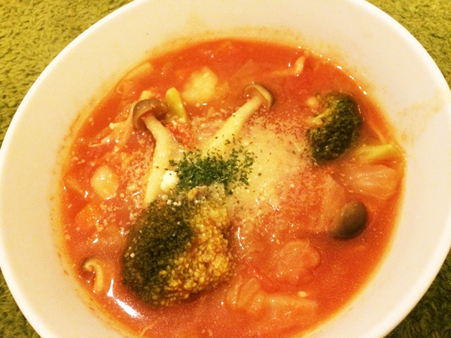離乳食取分け★野菜スープとミネストローネの画像