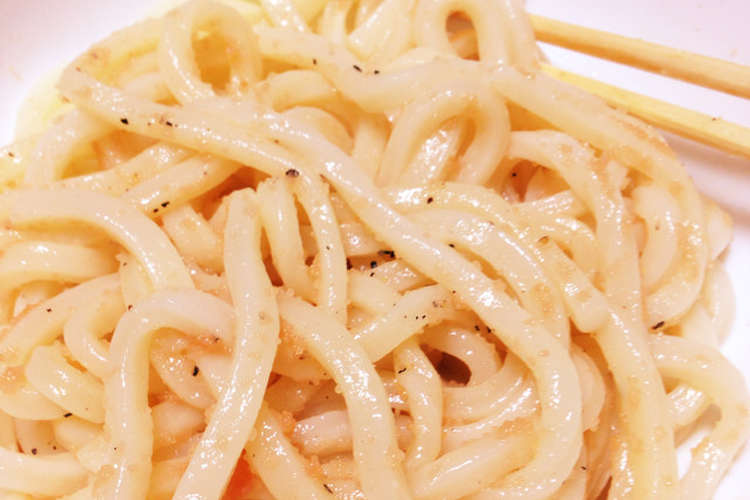 冷凍うどんで簡単 たらこバターうどん レシピ 作り方 By Cafe Ricca クックパッド