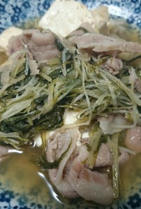 水菜と豚バラのおろし煮