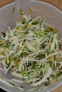 高菜漬と大根のサラダ