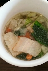 冷凍野菜の簡単マグカップスープ
