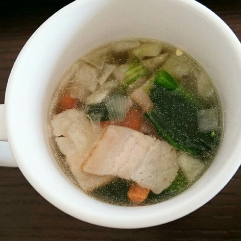 冷凍野菜の簡単マグカップスープ