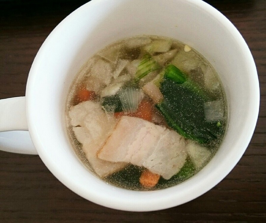 冷凍野菜の簡単マグカップスープの画像