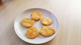 粉ミルクでバナナとかぼちゃのホットケーキ