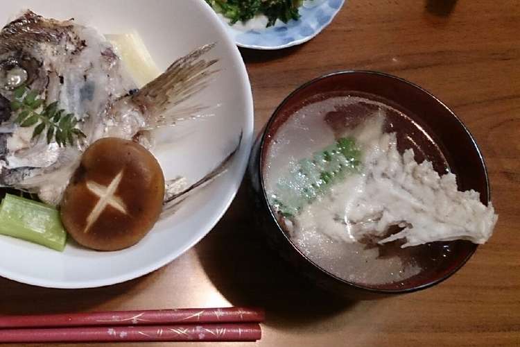 鯛のアラでお吸い物 レシピ 作り方 By おふぅ クックパッド 簡単おいしいみんなのレシピが355万品