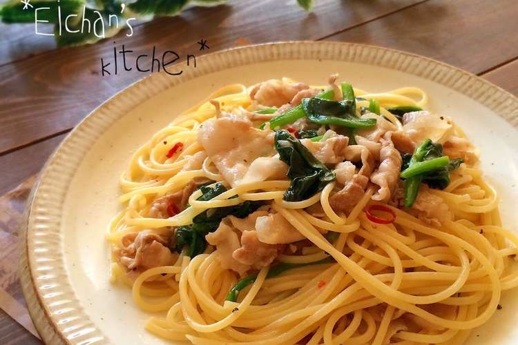 豚肉とほうれん草の塩バターパスタ レシピ 作り方 By ぇぃchan クックパッド 簡単おいしいみんなのレシピが352万品