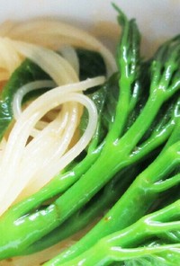 タラの芽ナムルの冷製パスタ+胡麻ダレ風味