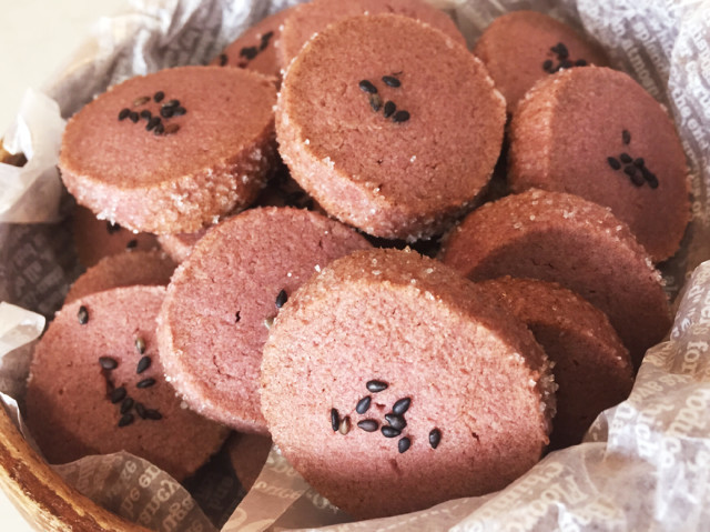 サクほろっ♡紅芋の米粉バタークッキーの画像
