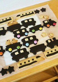 新幹線クッキー☆と機関車しゅっぽっぽ♪