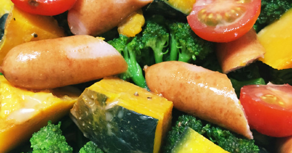 温野菜とソーセージの彩りサラダ、お弁当 by 食は人生なり 【クックパッド】 簡単おいしいみんなのレシピが355万品
