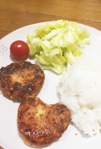 エバラ黄金の味で豆腐ハンバーグ