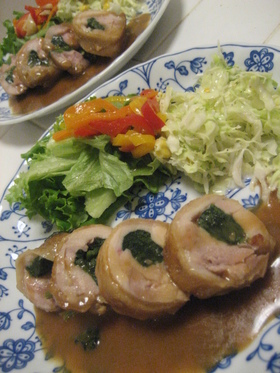 チキンロール(ほうれん草とチーズ)