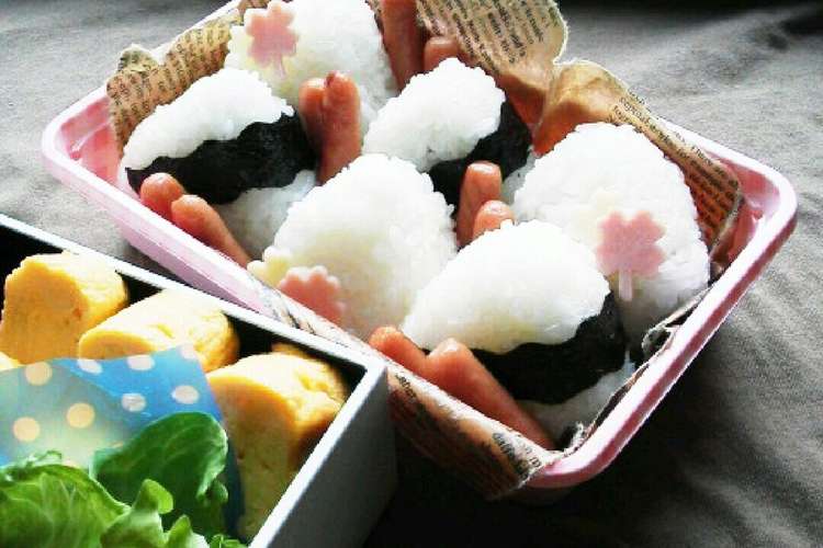 ちび等と一緒にチョッキンにぎにぎおにぎり レシピ 作り方 By Yukimama弁当 クックパッド 簡単おいしいみんなのレシピが355万品