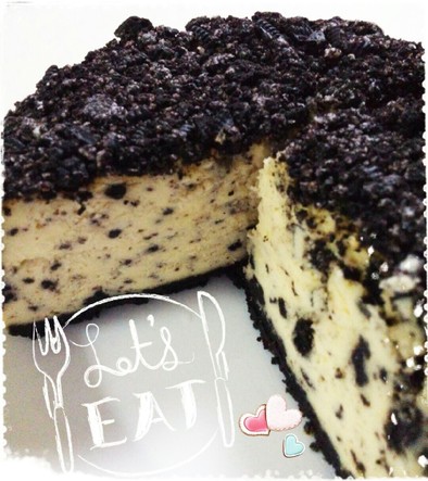 ●オレオのベイクドチーズケーキの写真