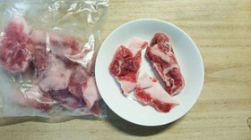 お弁当用に豚こま冷凍術♪