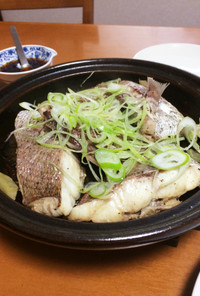 タジン鍋で鯛の中華蒸し