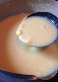 牛乳も豆乳も切らしてるときのコーンスープ