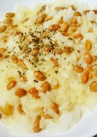 レンジで簡単！納豆チーズリゾット