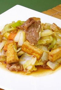 余り物の野菜使用◎牛肉や豆腐の色々炒め