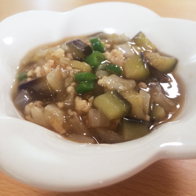 幼児食に 茄子と鶏ひき肉のだしあんかけ レシピ 作り方 By Mommyai クックパッド