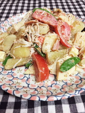 簡単!筍と野菜たっぷりのゴママヨサラダ
