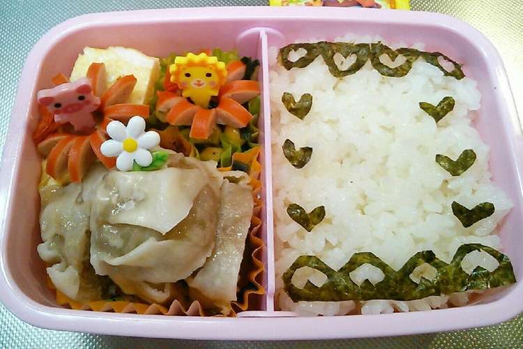 キャラ弁 ハートレースで可愛くデコ 海苔 レシピ 作り方 By Sakuraさくら クックパッド 簡単おいしいみんなのレシピが360万品