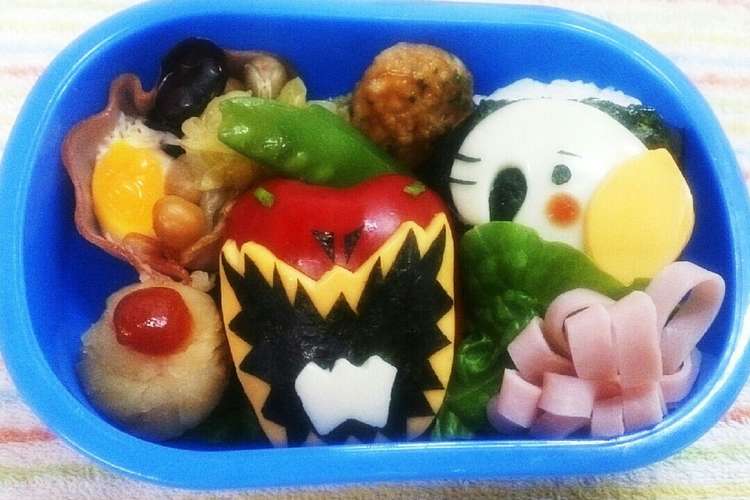 パプリカでキョウリュウジャー キャラ弁 レシピ 作り方 By Karin クックパッド 簡単おいしいみんなのレシピが373万品