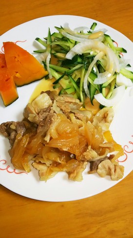 超簡単♪豚バラスライス玉ねぎ甘辛炒め♪