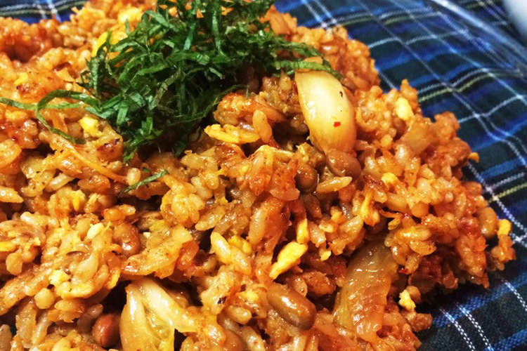 決定版 パラパラ納豆キムチ炒飯 レシピ 作り方 By Shinke クックパッド 簡単おいしいみんなのレシピが352万品