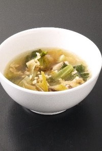 しおへらdeスープチンゲン菜の春雨スープ