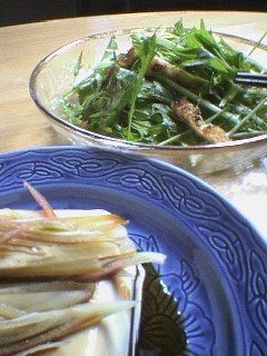 水菜と油揚げのハリハリサラダの画像