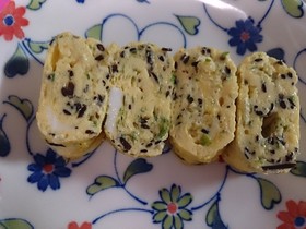 離乳食後期〜 ひじきと青海苔の卵焼き