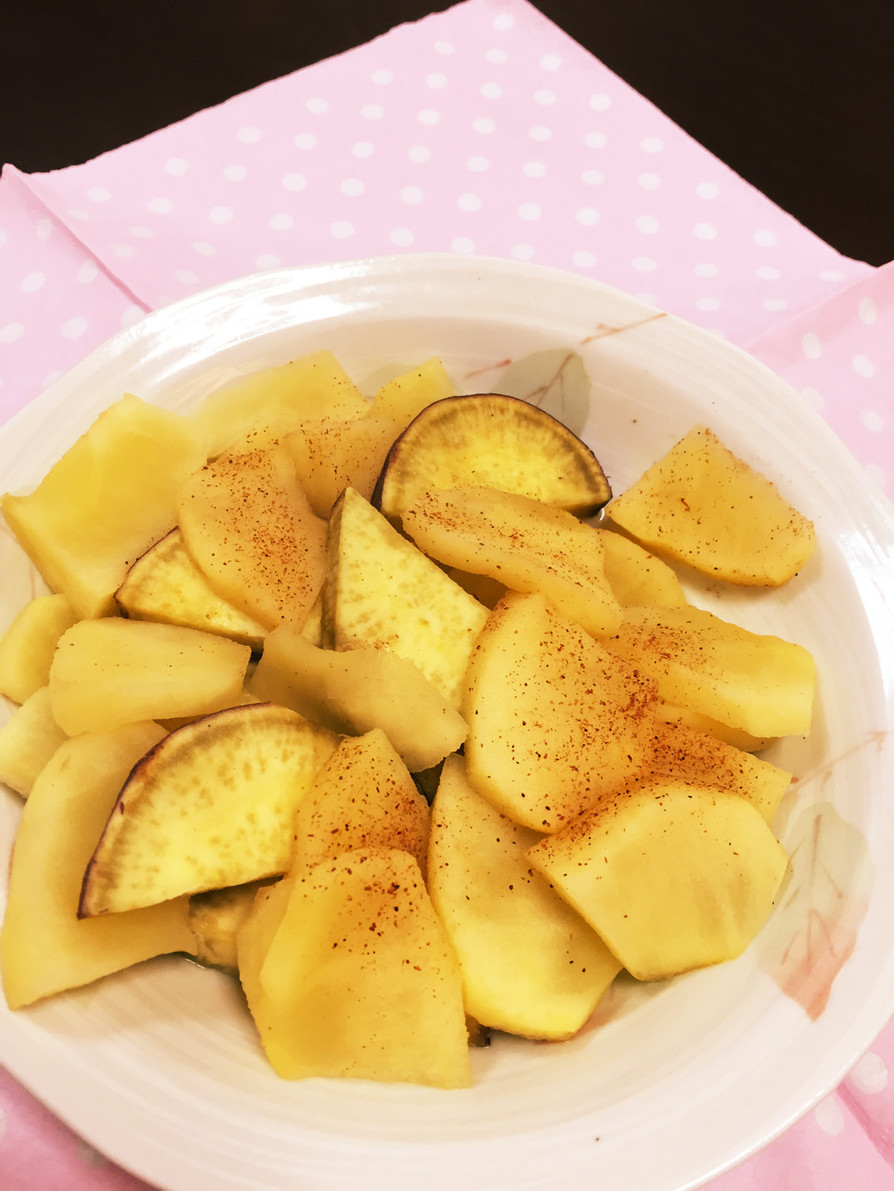 ♡レンジで簡単♡りんごとさつまいもの煮物の画像