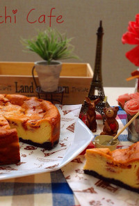 フレッシュ苺♡のベークドチーズケーキ♪