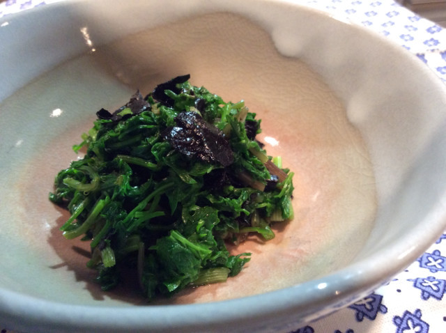 コジャックやシドケ(山菜)の海苔醤油和えの画像