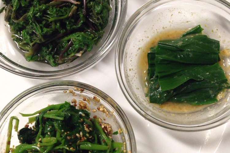 野ゼリ アスパラ菜 行者ニンニクのお浸し レシピ 作り方 By Harel クックパッド 簡単おいしいみんなのレシピが374万品