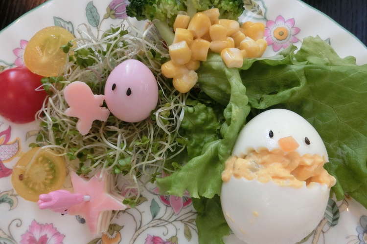イースター 簡単可愛い動物タマゴサラダ レシピ 作り方 By さえちん７ クックパッド 簡単おいしいみんなのレシピが375万品