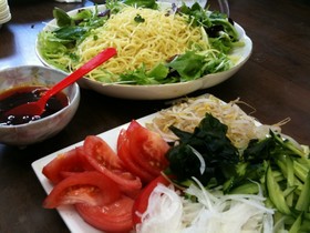 塩糀入り冷やし中華サラダ風