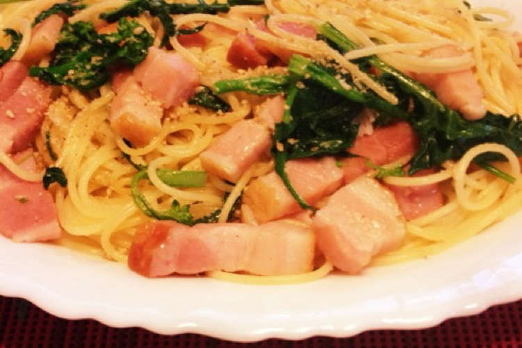 春の旬の菜の花とベーコンのパスタ レシピ 作り方 By Chiffy1110 クックパッド 簡単おいしいみんなのレシピが370万品