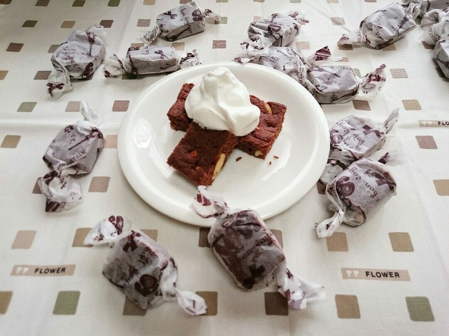 ファッジーココナッツブラウニーのレシピ