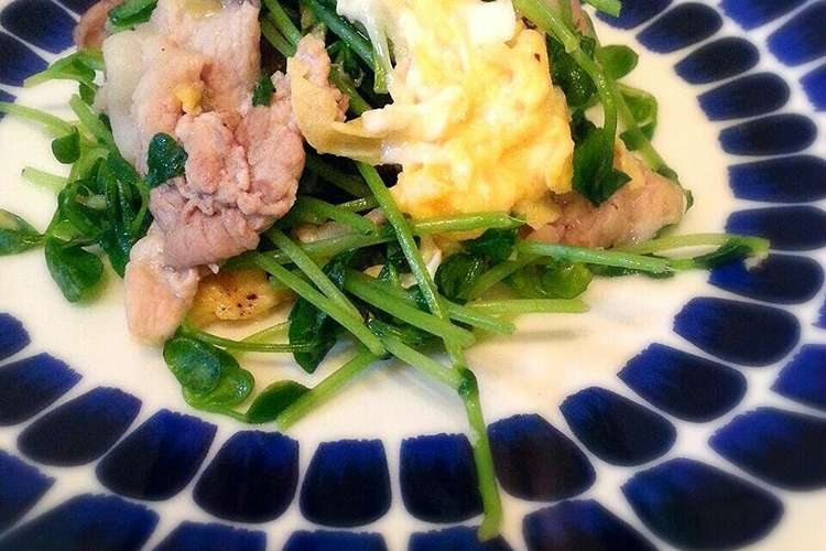 ごま油香る 豆苗と豚肉のたまご炒め レシピ 作り方 By Chanlife クックパッド 簡単おいしいみんなのレシピが356万品